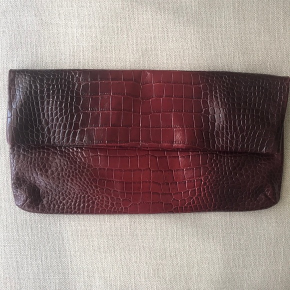 Antonio Melani red leather clutch - Picture 1 of 6